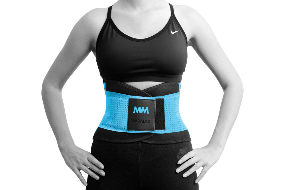 Пояс компресійний MadMax MFA-277 Slimming belt Black/turquoise S Кам'янське - фото 2