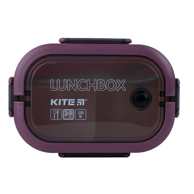 Ланч-бокс детский Kite с разделителем 1200 мл, бордовый (K23-184-3) Винница - изображение 7