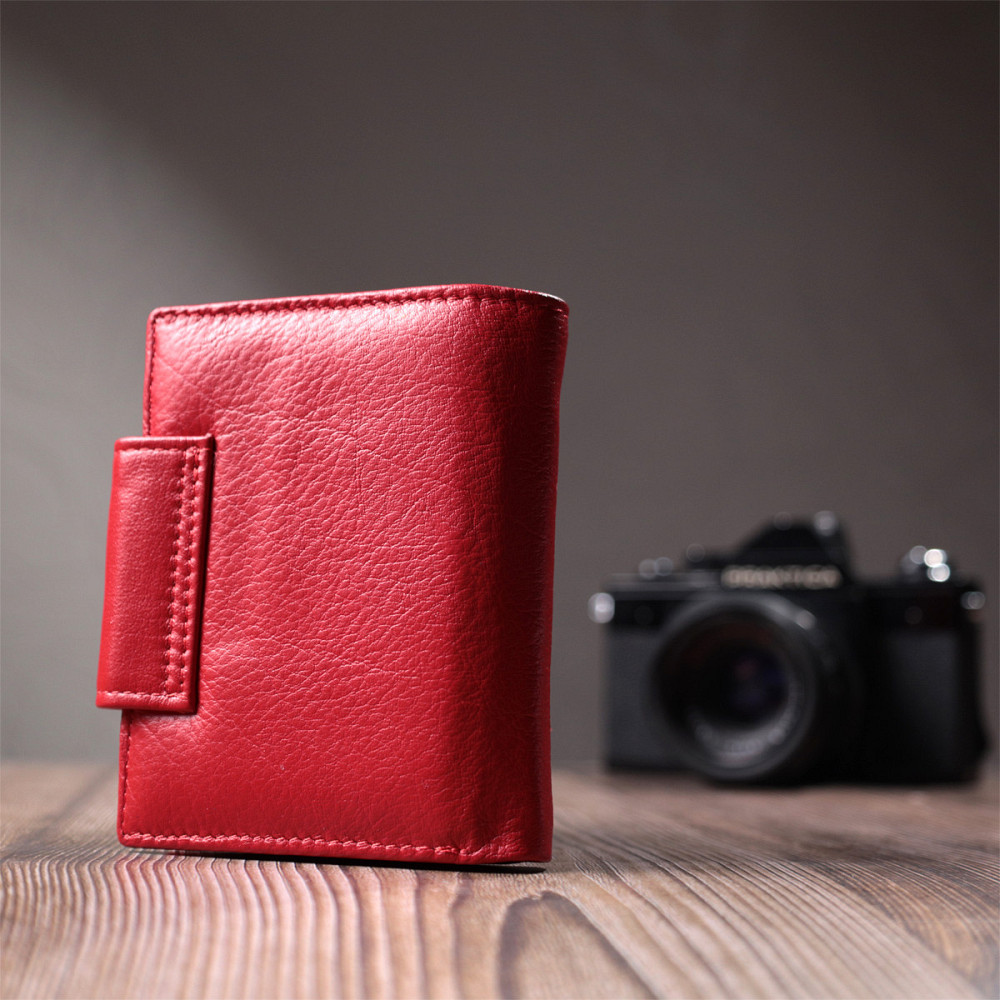Женский кошелек вертикального формату из натуральной кожи ST Leather 22704 Красный Киев - изображение 11