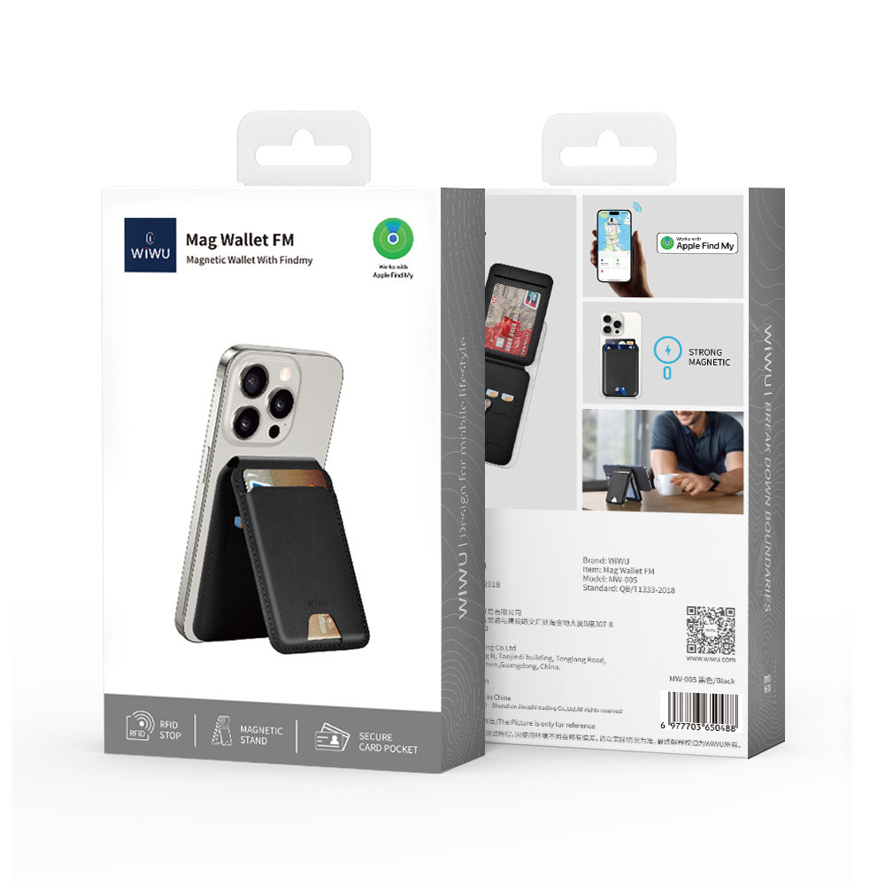 Картхолдер WIWU Mag Wallet FM MW-005 Black Одеса - фото 2
