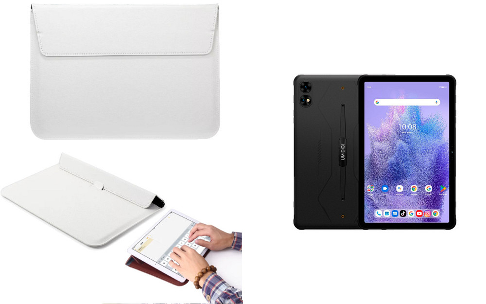 Чохол-конверт VitoCase для UMIDIGI Active T1 11, з функцією підставки для планшета Білий Київ - фото 1
