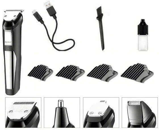 Машинка для стрижки RAF R4047 аккумуляторная, триммер для волос и бороды, насадки, регулировка длины Одесса