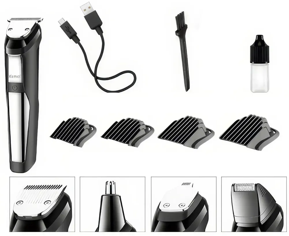 Машинка для стрижки RAF R4047 аккумуляторная, триммер для волос и бороды, насадки, регулировка длины Одесса - изображение 5