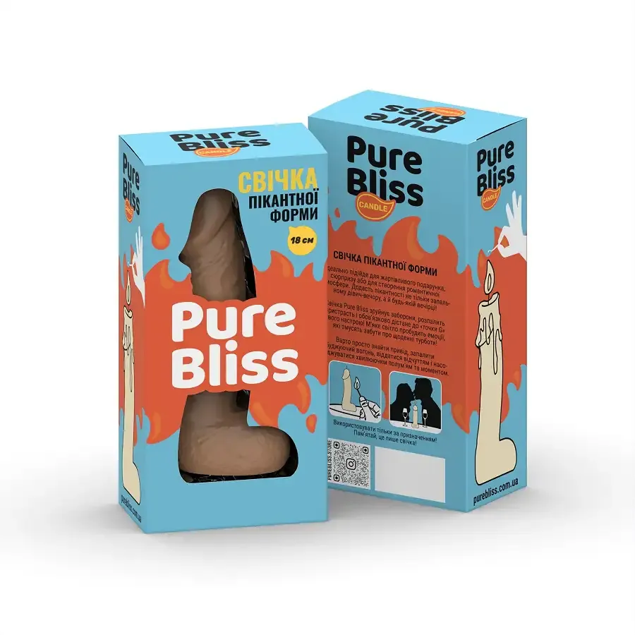 Свічка у вигляді члена Pure Bliss BIG Brown 18 см Львов - изображение 7