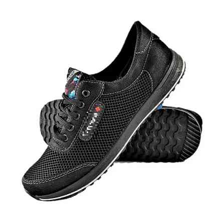 Кроссовки Мужские Сеточка Чёрные Летние Мокасины (размеры: 40,41,44) Днепр