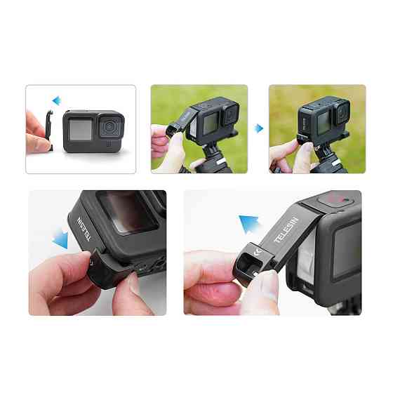 Дверца GoPro 13/12/11/10/9 с отверстием для зарядки влагозащищенная Telesin GP-CLC-G11 Киев