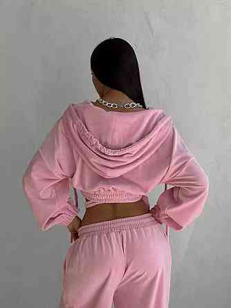 Жіночий стильний повсякденний велюровий костюм плюш-велюр Одеса