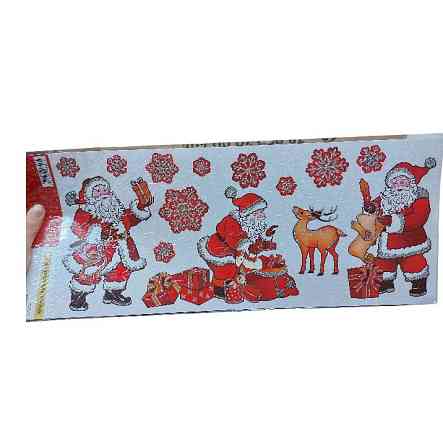 Наклейка новогодняя Дед Мороз Livarno Home 21 на 47 см разноцветный Киев