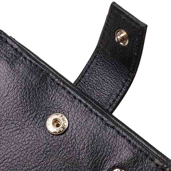 Зручний чоловічий гаманець з натуральної гладкої шкіри CANPELLINI 21877 Чорний Київ