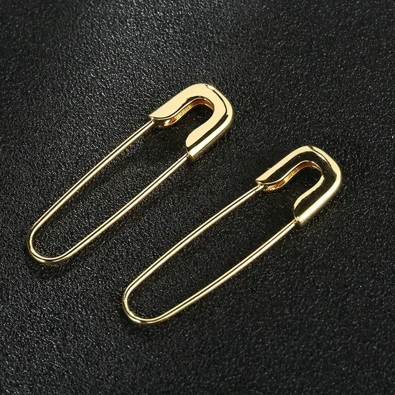 Золотистые серьги-булавки, минималистичные – пара 4,1 см Киев - изображение 3