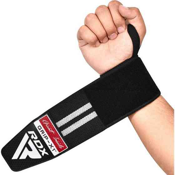 Бинти для зап'ястя (кистьові бинти) RDX GYM WRIST WRAP R11 BLACK/WHITE Кам'янське