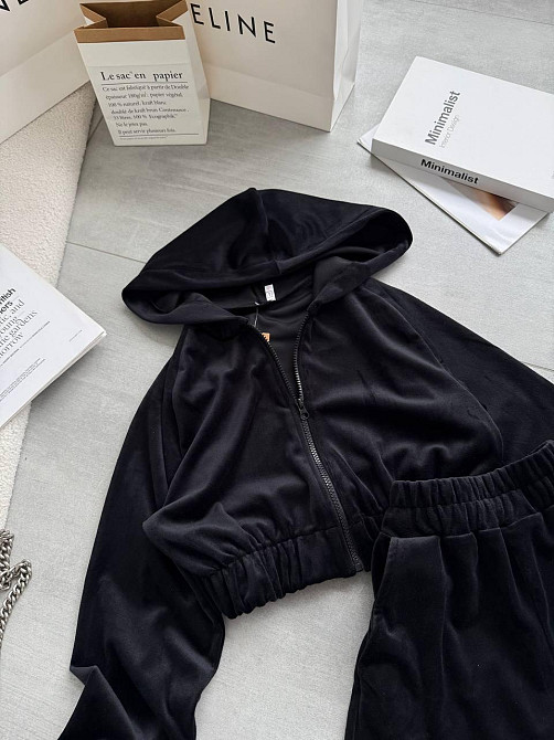 Женский стильный повседневный велюровый костюм Одесса - изображение 3