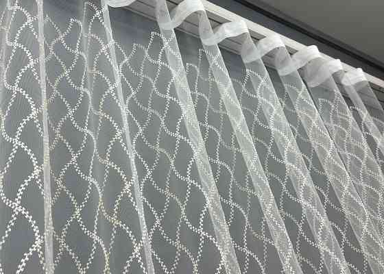 Тюль фатин с вышивкой и люрексом Цвет молочный с золотистым 1841т Киев