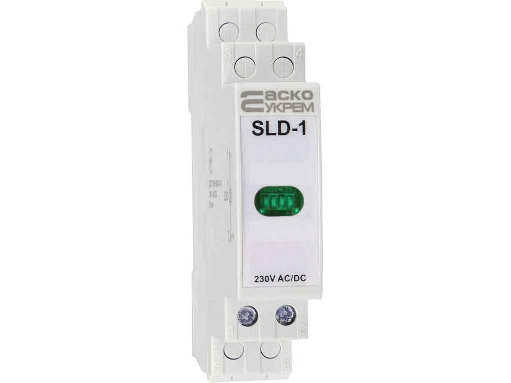 Модульный сигнальный индикатор 230V AC/DC SLD-1 зеленый ТМ АСКО Киев - изображение 1