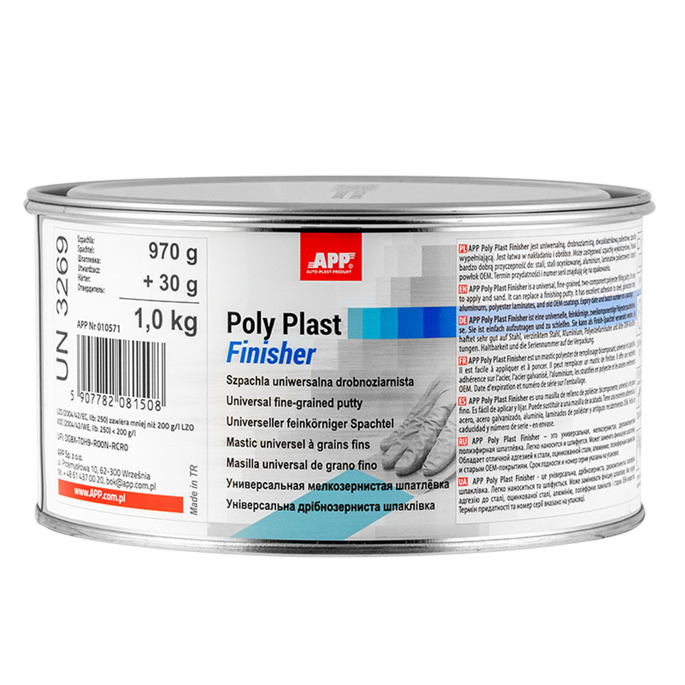 Шпаклівка фінішна "Poly Plast Finisher" + затв. 970+30г світло блакитна APP, 010571 Вінниця - фото 2