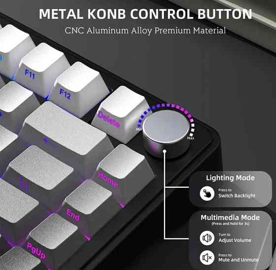 Механічна клавіатура Attack Shark X85 (Чорно-білий градієнт) Харків