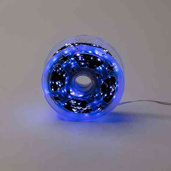 Гірлянда роса на пульті 100 метрів на 1000 led світлодіодів крапля на зеленому дроті синя 1000L100MGBL Коломия