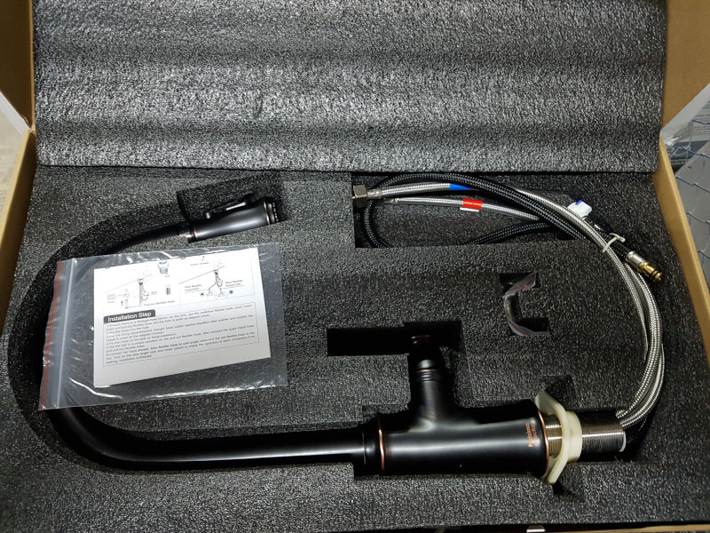 Смеситель для кухни с выдвижным изливом Imprese Podzima Zrala ZMK02170815, черный Киев - изображение 6