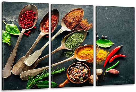 Модульная картина в гостиную / спальню  Ложки спецій     ART-024_3A 100х150 см Киев