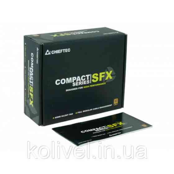 БЖ 450W Chieftec COMPACT CSN-450C SFX 80mm, 80+ GOLD, Modular, Retail Box (CSN-450C) Киев
