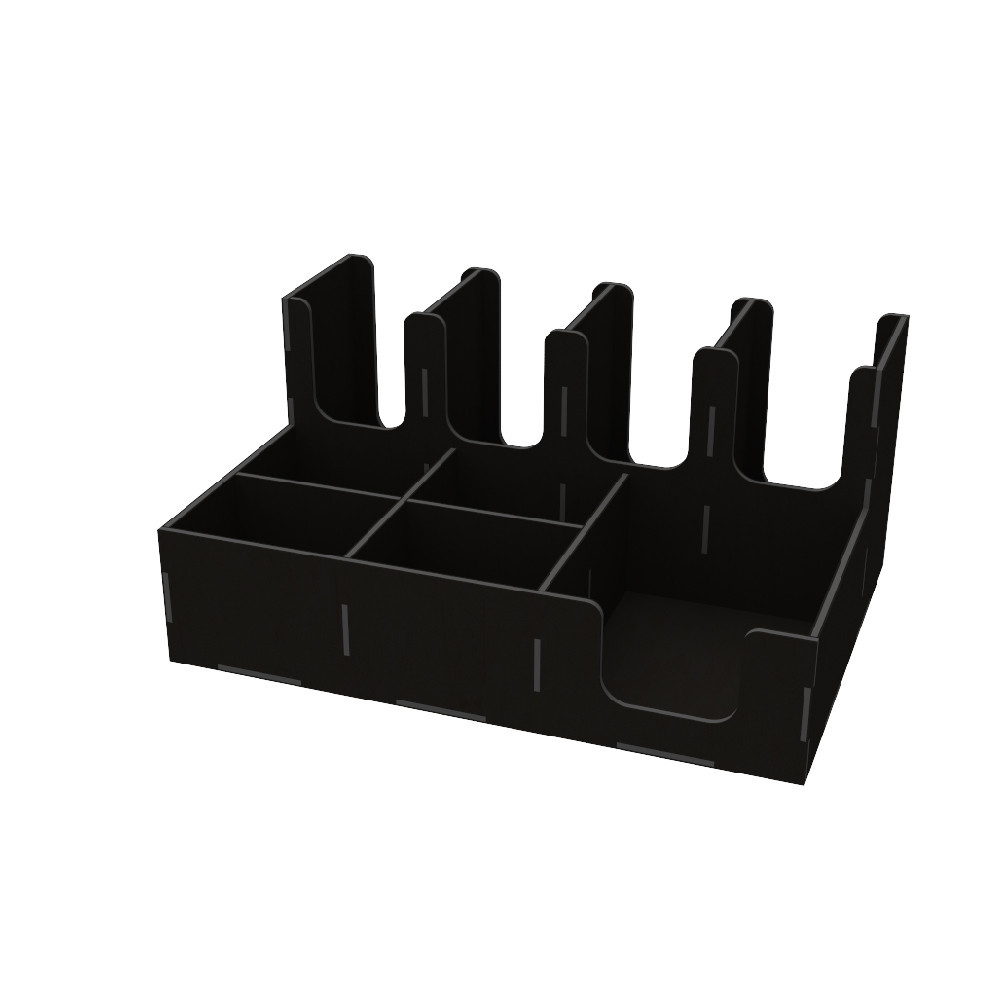 Барний органайзер EKOSTAR для кафе на 9 секцій чорний 350х250х160 Київ - фото 1