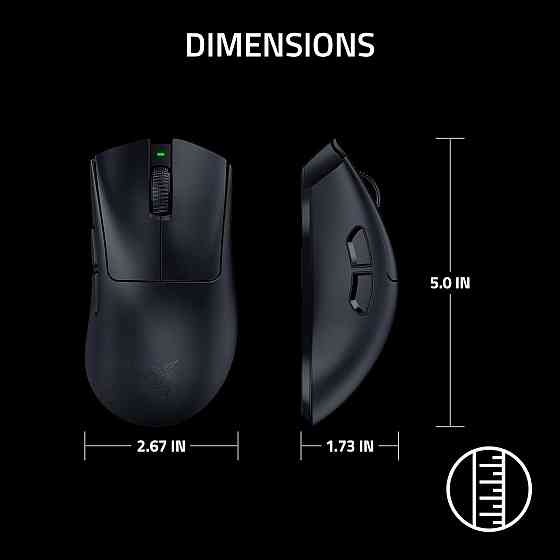 Ігрова миша Razer DeathAdder V4 Pro чорна Ultralight Wireless 56 g HyperSpeed 2.4 GHz Focus Pro 45K оптичний сенсор до 8000 Hz Київ