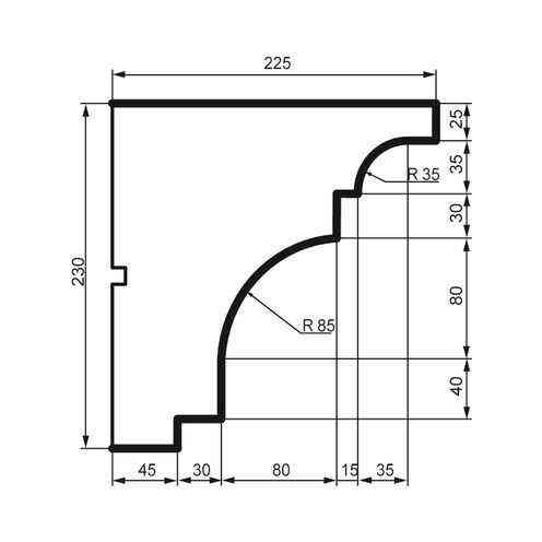 Карниз фасадный Prestige Decor KC 127 Днепр