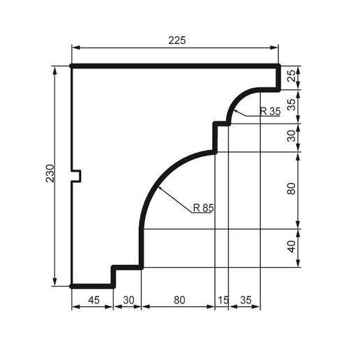 Карниз фасадный Prestige Decor KC 127 Днепр - изображение 2