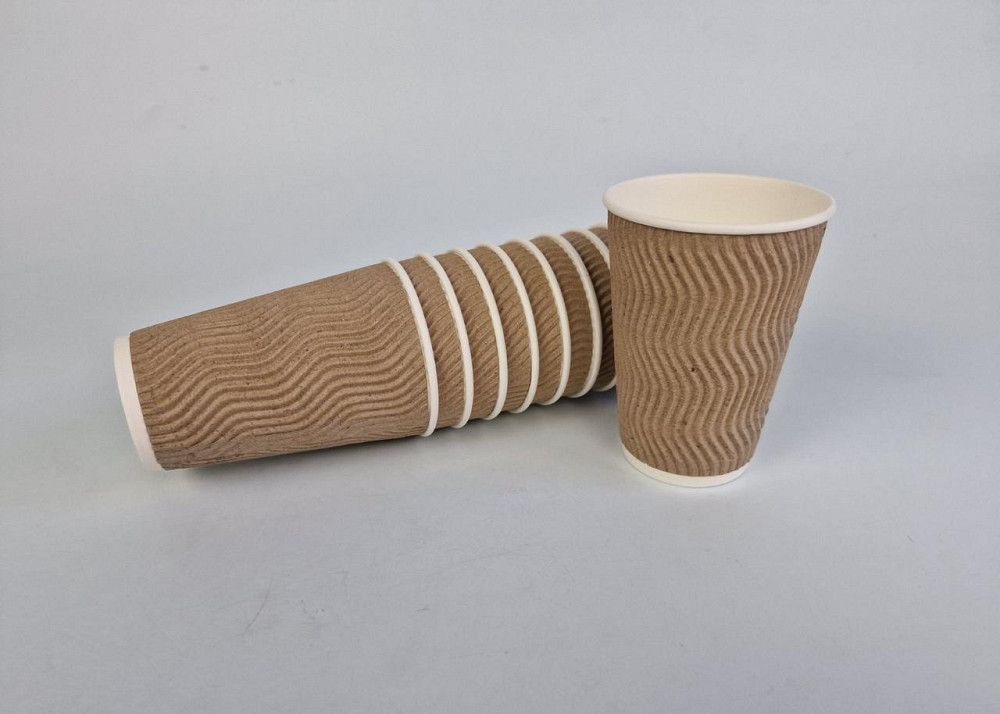 Склянка гофрована 340 мл Бурий (20 шт.) Харків - фото 1