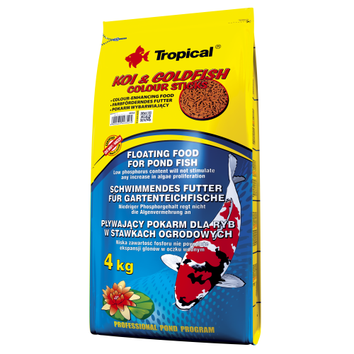 Сухий корм Tropical Koi & Goldfish Colour Sticks для ставкових риб, 4 кг (палички) Київ
