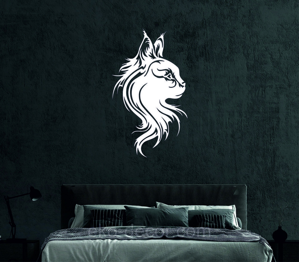 Декоративное настенное Панно «Кот» Декор на стену 50*30 см, Белый Киев - изображение 7