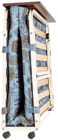 Раскладная Ліжко Erwin с матрасом и изголовьем 200 x 80 см Коричнево-бежевий Київ