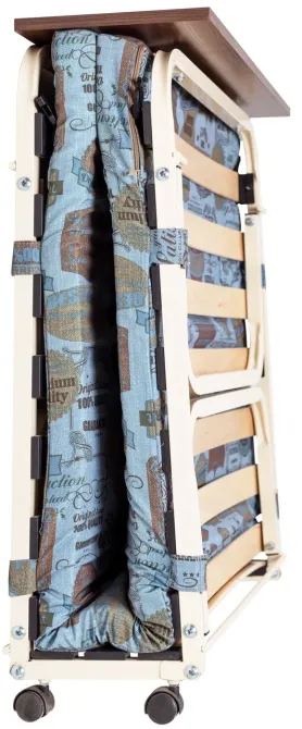 Раскладная Ліжко Erwin с матрасом и изголовьем 200 x 80 см Коричнево-бежевий Київ - фото 4