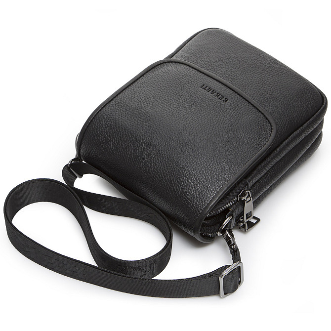 Кожаная мужская сумка-мессенджер через плечо черная Tiding Bag TD-23433 Киев - изображение 4