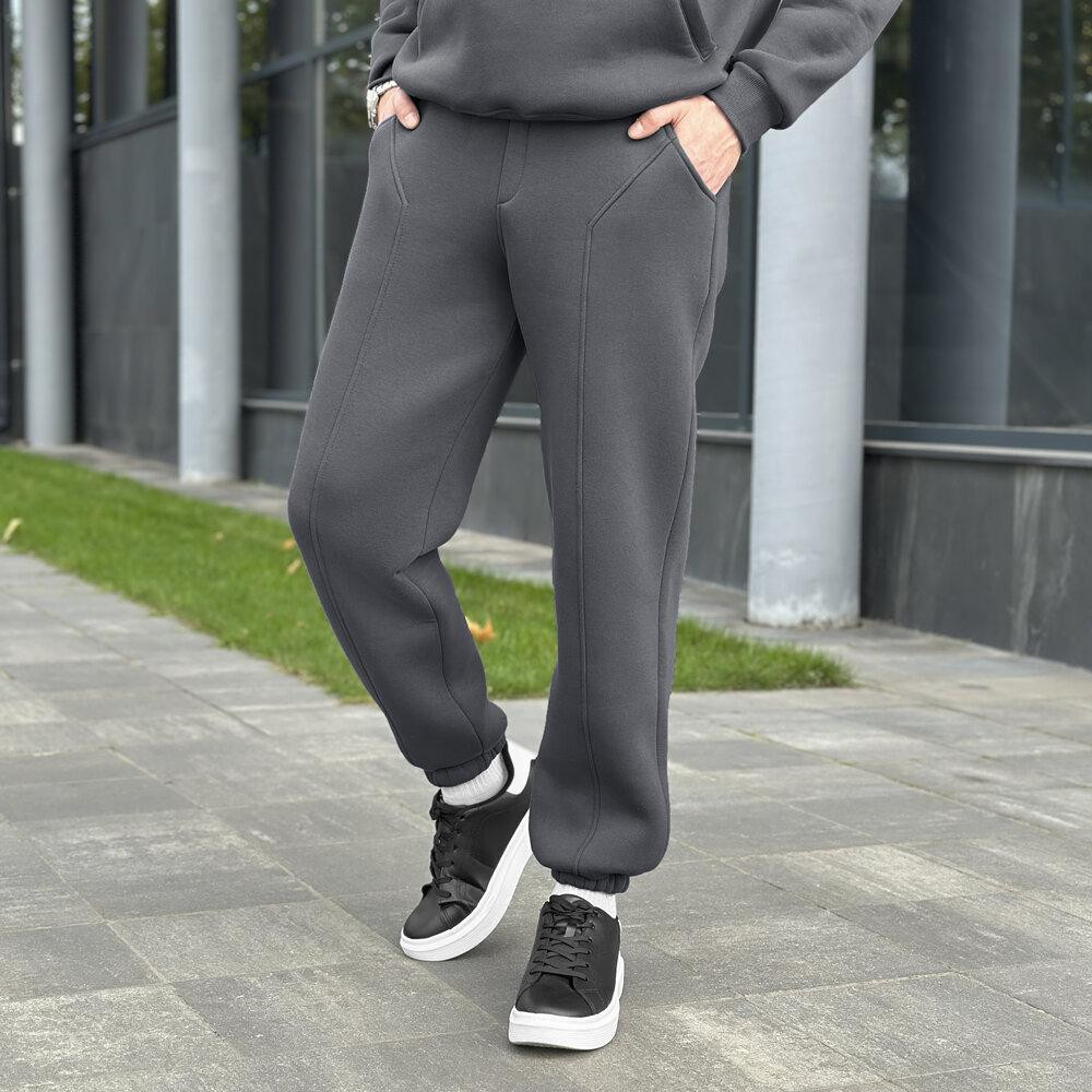 Комплект штани та кофта Pobedov Grand ЗИМА. Темно-сірий спортивний костюм Київ - фото 7