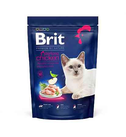 Сухий корм Бріт Brit Premium by Nature Cat Sterilized з куркою для стерилізованих котів, 800 г Вінниця