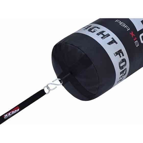 Груша боксерська RDX Leather Black 1,4 м 45-55 кг професійний мішок для боксу та єдиноборств Київ