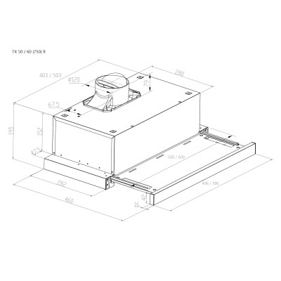 Вытяжка кухонная Pyramida TX 50 (750) R IX Винница - изображение 4