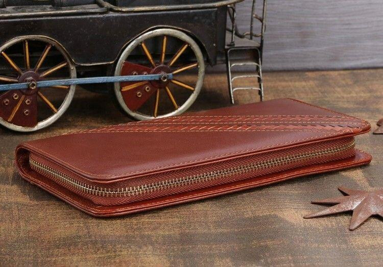 Чоловік клатч Vintage 14197 шкіряний Коричневий Київ - фото 11