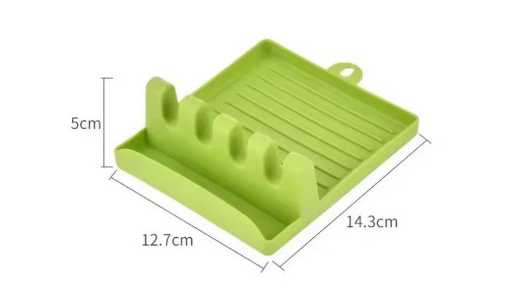 Тримач для кухонних ложок та кришки органайзер для кухні 143 на 127 мм сірий Київ - фото 4