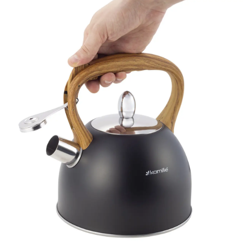 Чайник 2,5 л з нержавіючої сталі зі свистком і ручкою soft touch KAMILLE 1096 Житомир - фото 7