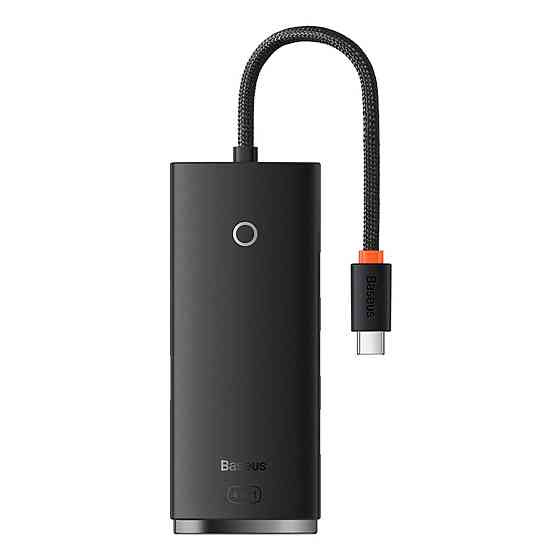 Хаб адаптер перехідник USB-Hub Baseus Lite Series 4-Port Type-C HUB Adapter (Type-C to USB 3.0*4) 25cm Black WKQX030301 Одеса