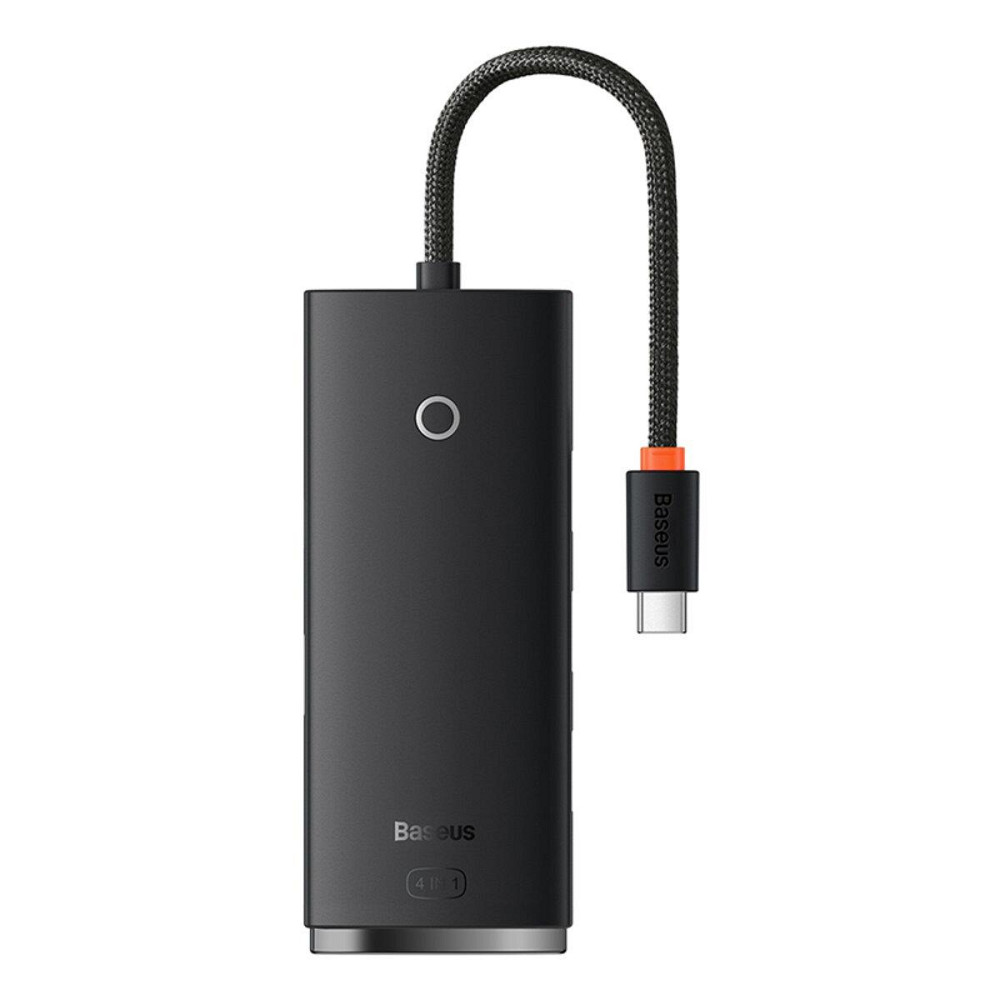 Хаб адаптер перехідник USB-Hub Baseus Lite Series 4-Port Type-C HUB Adapter (Type-C to USB 3.0*4) 25cm Black WKQX030301 Одеса - фото 1