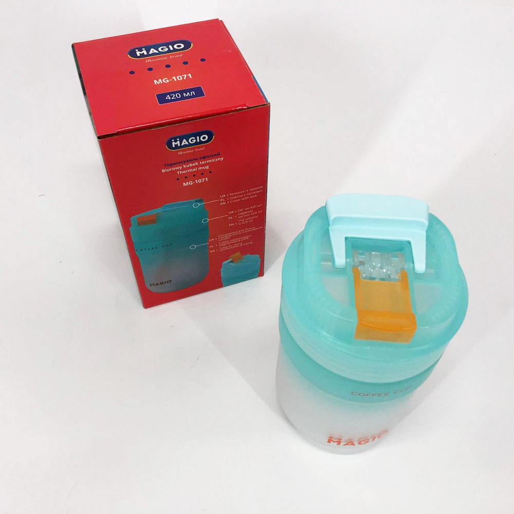 Вакуумный термокружка термос Magio MG-1071 420 мл, Термос для питьевой воды туристический RI-48 Львов - изображение 8