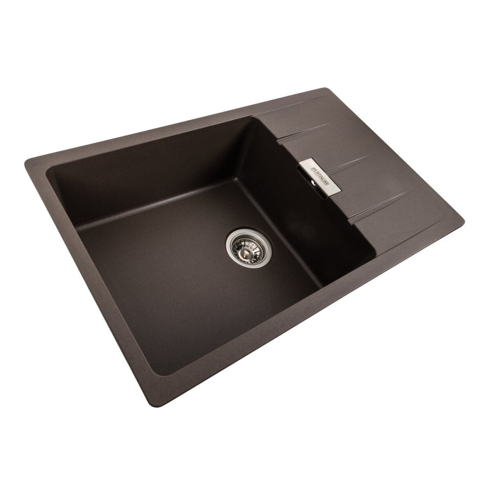 PLATINUM Гранітна мийка для кухні Platinum 7850 ROMA матова Темна скеля Київ - фото 2