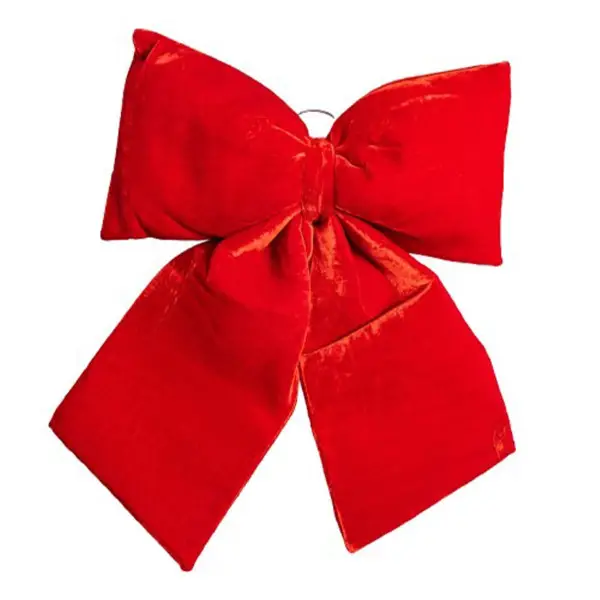 Червоний бархатний бант для декору ялинки 55×70 см Київ - фото 1