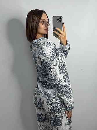 Женский комплект из натуральной ткани Диор черный, Молочный, M-L Харьков