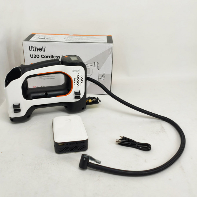Аккумуляторный компрессор с фонарем Litheli питание от павербанка УМБ Litheli Power Bank 20000 мАч 45Вт YA-74 Львів - фото 9