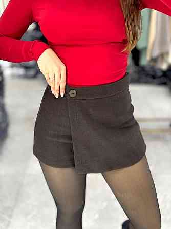 Женская стильная юбка-шорты турецкий кашемир-шерсть Шоколад, 46 Одесса