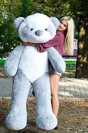 Плюшева Панда 2 метри. Велика Плюшева Панда. Велика М'яка іграшка сіра Плюшева Панда 200 см Тернопіль